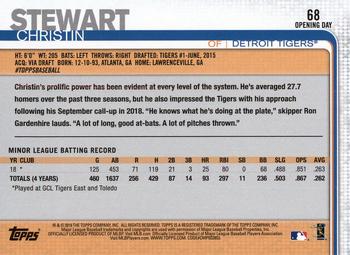 2019 Topps Opening Day - Opening Day Edition #68 Christin Stewart Back