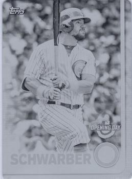 2019 Topps Opening Day - Printing Plates Black #13 Kyle Schwarber Front