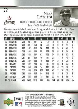2007 Upper Deck #72 Mark Loretta Back