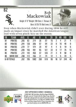 2007 Upper Deck #82 Rob Mackowiak Back