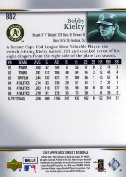 2007 Upper Deck #862 Bobby Kielty Back