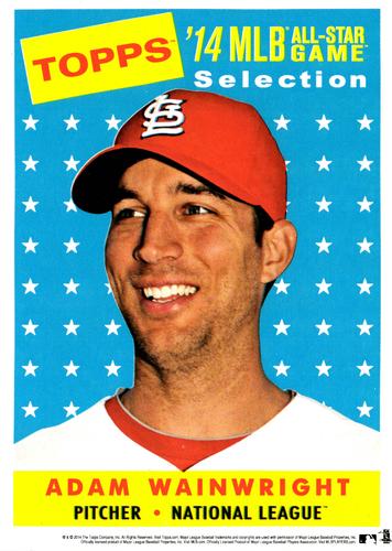 2014 Topps MLB All-Star Game Selections 5x7 #NNO Adam Wainwright Front