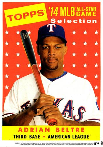 2014 Topps MLB All-Star Game Selections 5x7 #NNO Adrian Beltre Front