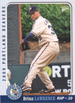 2009 MultiAd Portland Beavers #15 Brian Lawrence Front