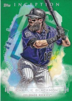 2019 Topps Inception - Green #76 Charlie Blackmon Front