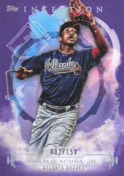 2019 Topps Inception - Purple #100 Ronald Acuña Jr. Front