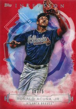 2019 Topps Inception - Red #100 Ronald Acuña Jr. Front