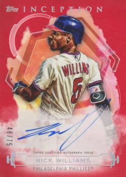 2019 Topps Inception - Rookies & Emerging Stars Autographs Red #RES-NW Nick Williams Front