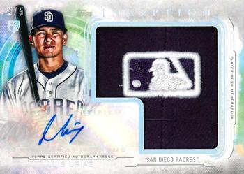 2019 Topps Inception - Inception Autograph Jumbo Hat Patch MLB Logo #IAH-LU Luis Urias Front