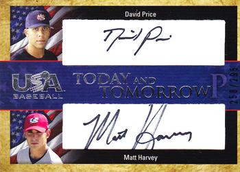 2006-07 USA Baseball Box Set  - Today And Tomorrow Signatures Black #TT-1 David Price / Matt Harvey Front