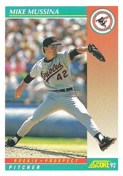 1992 Score #755 Mike Mussina Front