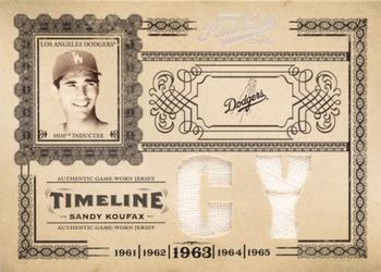 2005 Playoff Prime Cuts - Timeline Material Combo CY HR #T-42 Sandy Koufax Front