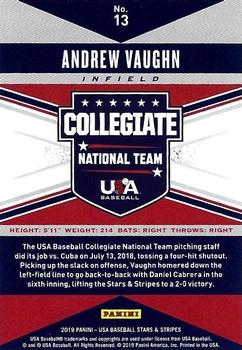 2019 Panini USA Baseball Stars & Stripes - Base Longevity #13 Andrew Vaughn Back