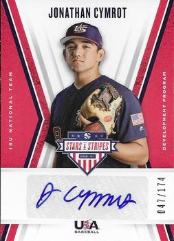 2019 Panini USA Baseball Stars & Stripes - 16U National Team Signatures #16U-JC Jonathan Cymrot Front
