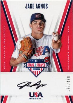 2019 Panini USA Baseball Stars & Stripes - CNT Signatures Black Ink #CNT JA Jake Agnos Front