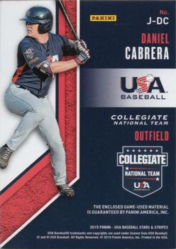 2019 Panini USA Baseball Stars & Stripes - Jumbo #J-DC Daniel Cabrera Back