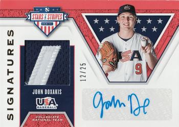 2019 Panini USA Baseball Stars & Stripes - Stars and Stripes Prime Signatures #S-JD John Doxakis Front