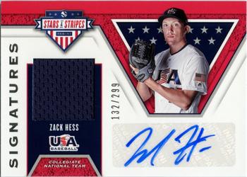 2019 Panini USA Baseball Stars & Stripes - Stars and Stripes Signatures #S-ZH Zack Hess Front