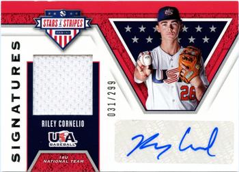 2019 Panini USA Baseball Stars & Stripes - Stars and Stripes Signatures #S-RC Riley Cornelio Front