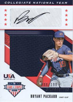 2019 Panini USA Baseball Stars & Stripes - USA BB Silhouettes Signatures Jerseys #USA-AZ Bryant Packard Front
