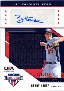 2019 Panini USA Baseball Stars & Stripes - USA BB Silhouettes Signatures Jerseys #USA-CK Brady House Front