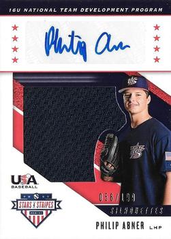 2019 Panini USA Baseball Stars & Stripes - USA BB Silhouettes Signatures Jerseys #USA-EE Philip Abner Front