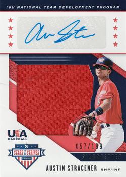 2019 Panini USA Baseball Stars & Stripes - USA BB Silhouettes Signatures Jerseys #USA-FK Austin Stracener Front