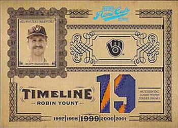 2005 Playoff Prime Cuts - Timeline Material Jersey Number Prime #T-20 Robin Yount Front