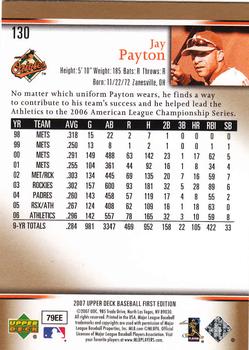 2007 Upper Deck First Edition #130 Jay Payton Back