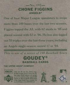 2007 Upper Deck Goudey #192 Chone Figgins Back