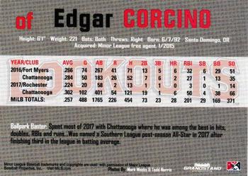 2018 Grandstand Chattanooga Lookouts #NNO Edgar Corcino Back