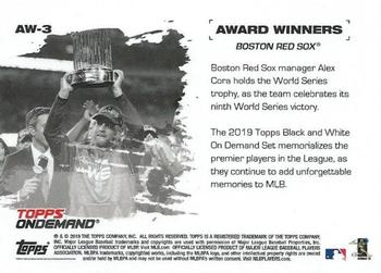 2019 Topps On-Demand Black and White - 2018 Champions and Awards #AW-3 Boston Red Sox Back