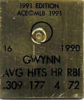 1991 Ace MVP Pins #NNO Tony Gwynn Back