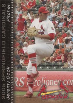 2005 MultiAd Springfield Cardinals SGA #8 Jeremy Cook Front