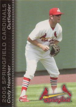 2005 MultiAd Springfield Cardinals SGA #13 Cody Haerther Front