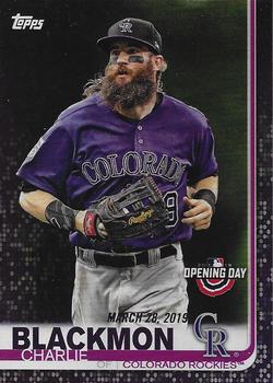 2019 Topps Opening Day - Purple #19 Charlie Blackmon Front