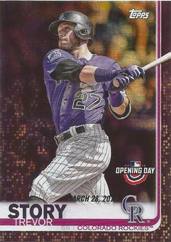 2019 Topps Opening Day - Purple #34 Trevor Story Front