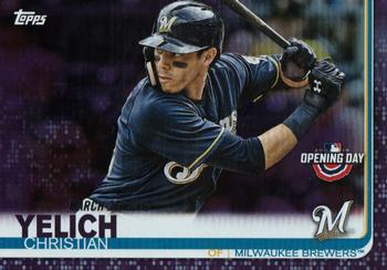 2019 Topps Opening Day - Purple #39 Christian Yelich Front