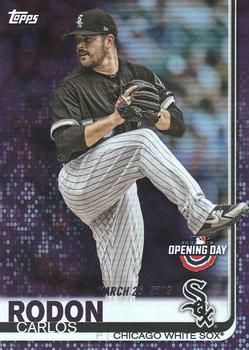 2019 Topps Opening Day - Purple #57 Carlos Rodon Front