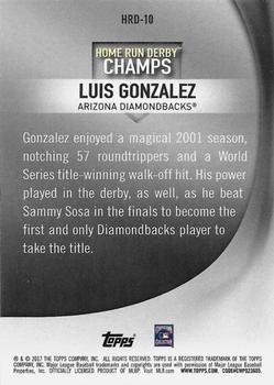 2017 Topps - Home Run Derby Champions Bronze #HRD-10 Luis Gonzalez Back
