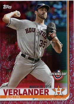 2019 Topps Opening Day - Red #3 Justin Verlander Front