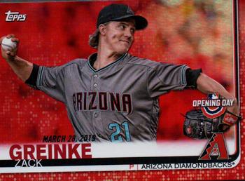 2019 Topps Opening Day - Red #12 Zack Greinke Front