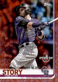 2019 Topps Opening Day - Red #34 Trevor Story Front