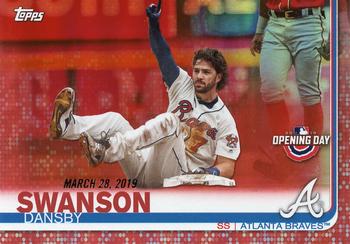 2019 Topps Opening Day - Red #38 Dansby Swanson Front