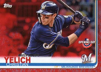 2019 Topps Opening Day - Red #39 Christian Yelich Front