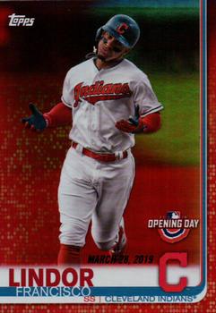 2019 Topps Opening Day - Red #84 Francisco Lindor Front