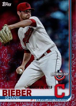 2019 Topps Opening Day - Red #104 Shane Bieber Front