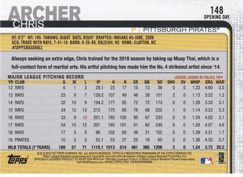 2019 Topps Opening Day - Red #148 Chris Archer Back