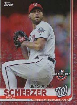 2019 Topps Opening Day - Red #183 Max Scherzer Front