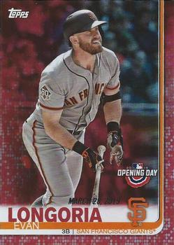 2019 Topps Opening Day - Red #187 Evan Longoria Front
